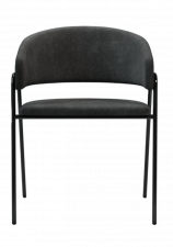 стул на металлических ногах в стиле лофт, мягкой спинкой и сиденьем